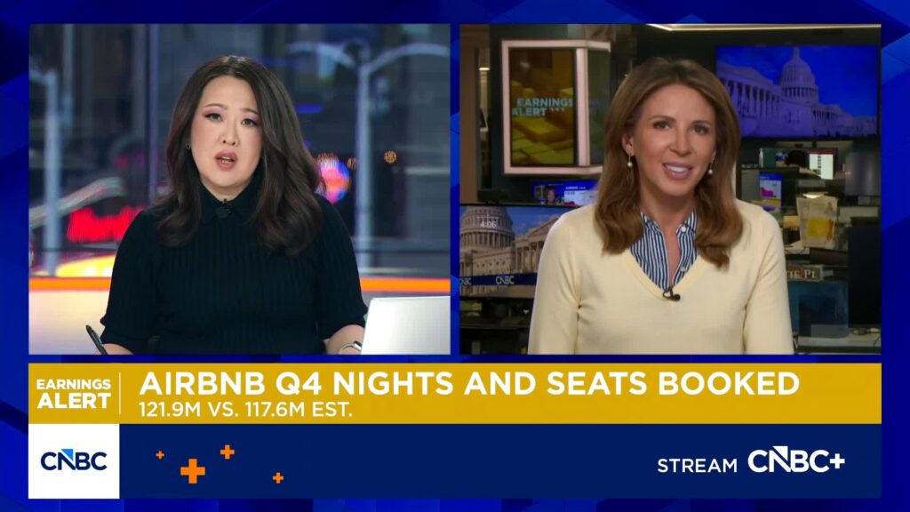 Airbnb reports fourth-quarter earnings, revenue beat and EPS miss