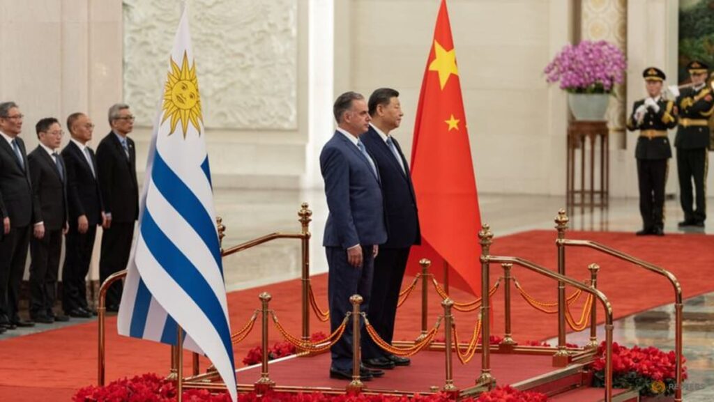Chinese President Xi Jinping calls for ‘equal, multipolar world’ as he meets Uruguay leader