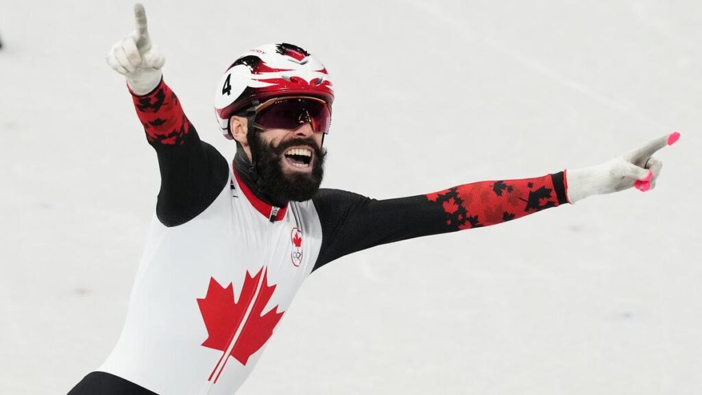 Canada's Steven Dubois wins men's 500m short track gold