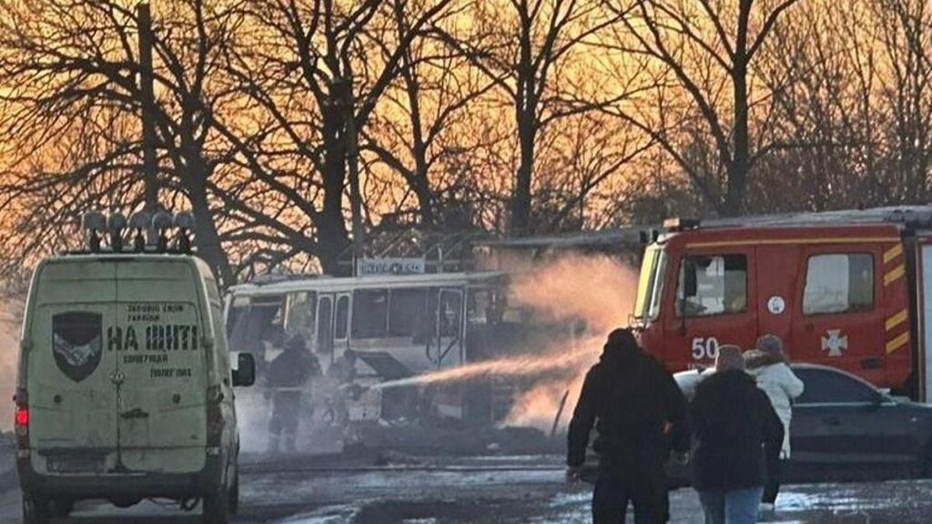 Russian drone strike kills 15 miners in bus: Ukraine