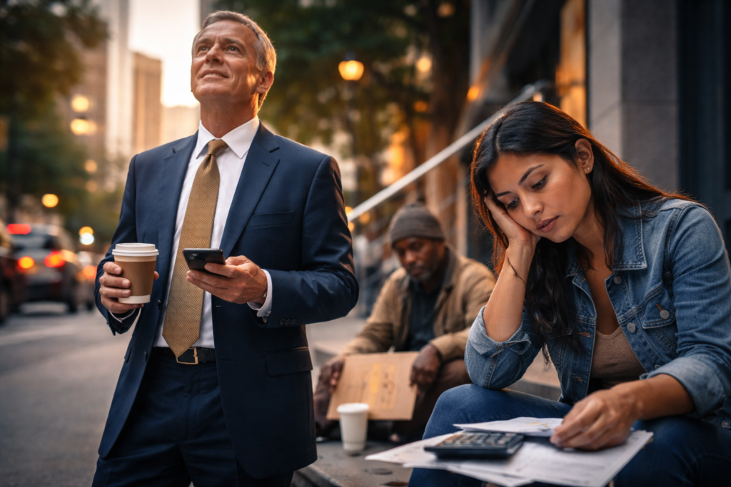 US growth masks deepening divide in jobs, wealth and spending