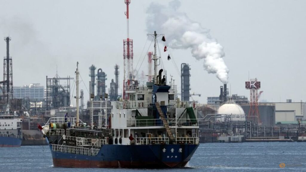 Stocks slide in Asia, Brent crude heads for record monthly rise