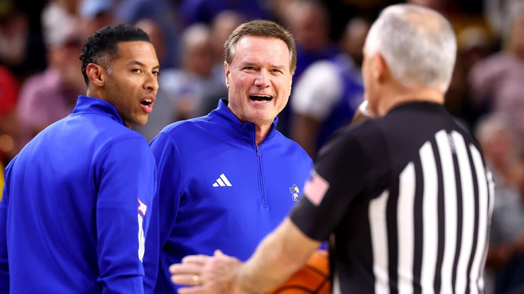 Bill Self ejected before halftime in Kansas loss to Arizona State