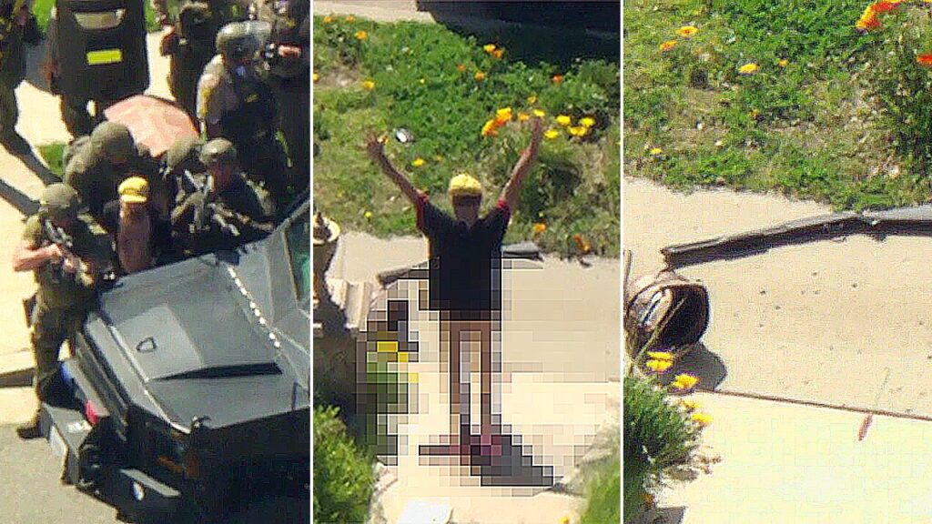 Santa Clarita armed suspect surrenders to SWAT team without pants after standoff