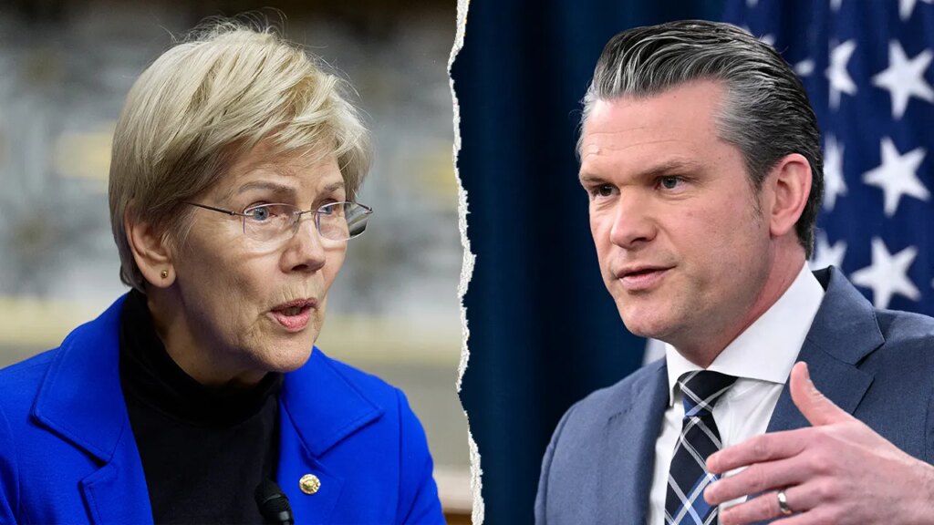 Warren downplays Nazi-linked symbol after scrutinizing Hegseth’s Christian tattoos