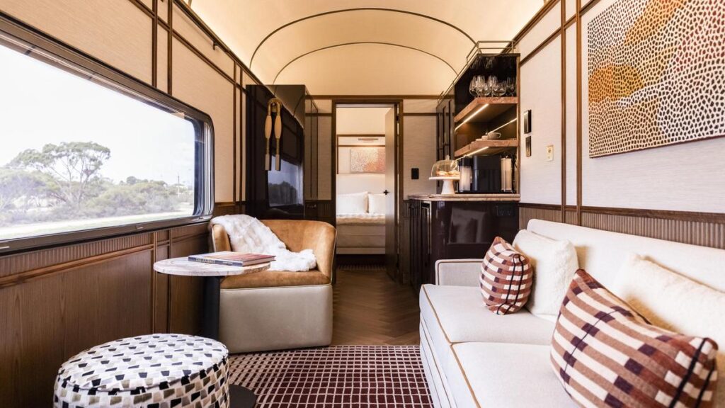 Suites are a shift for Australian luxury rail holidays