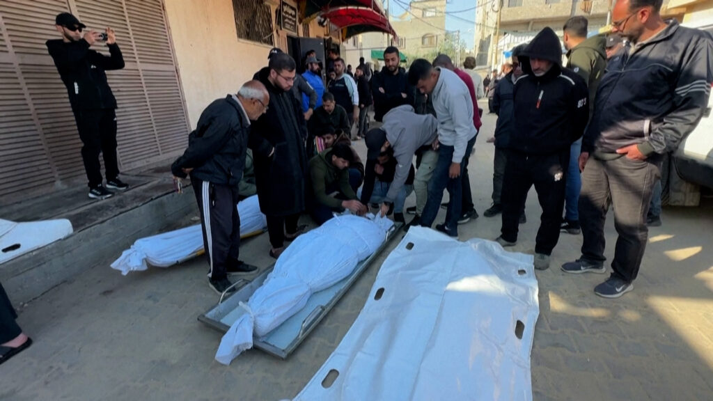 Gaza families mourn loved ones killed in overnight Israeli air strikes | Israel-Palestine conflict
