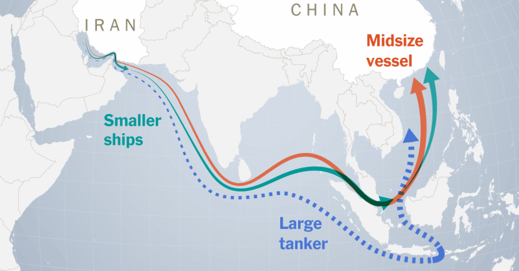 Maps: How Iran’s Oil Exports Are Still Headed Towards China During the U.S. Blockade