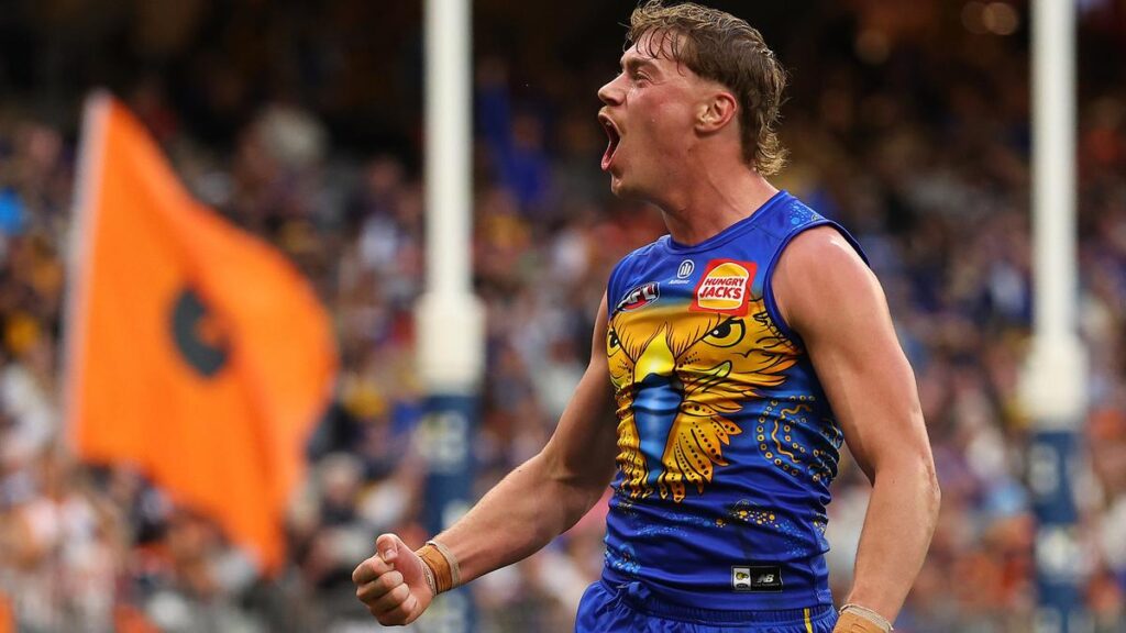 West Coast Eagles midfielder Harley Reid learning to walk line between aggression, ill-discipline