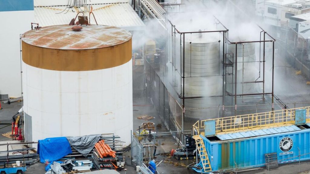 US chemicals tank no longer at risk of exploding