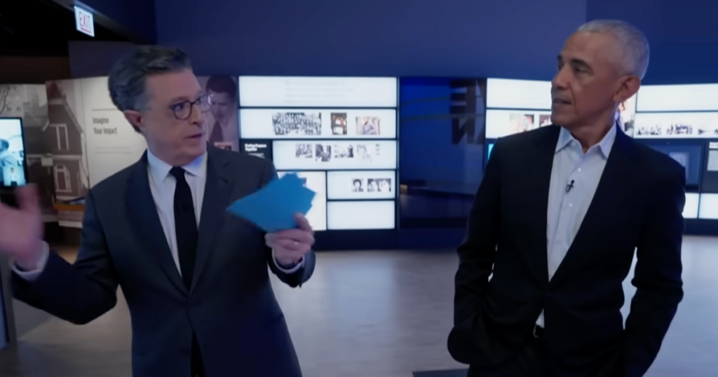 Obama tells Colbert he worries about “politicization of the criminal justice system”