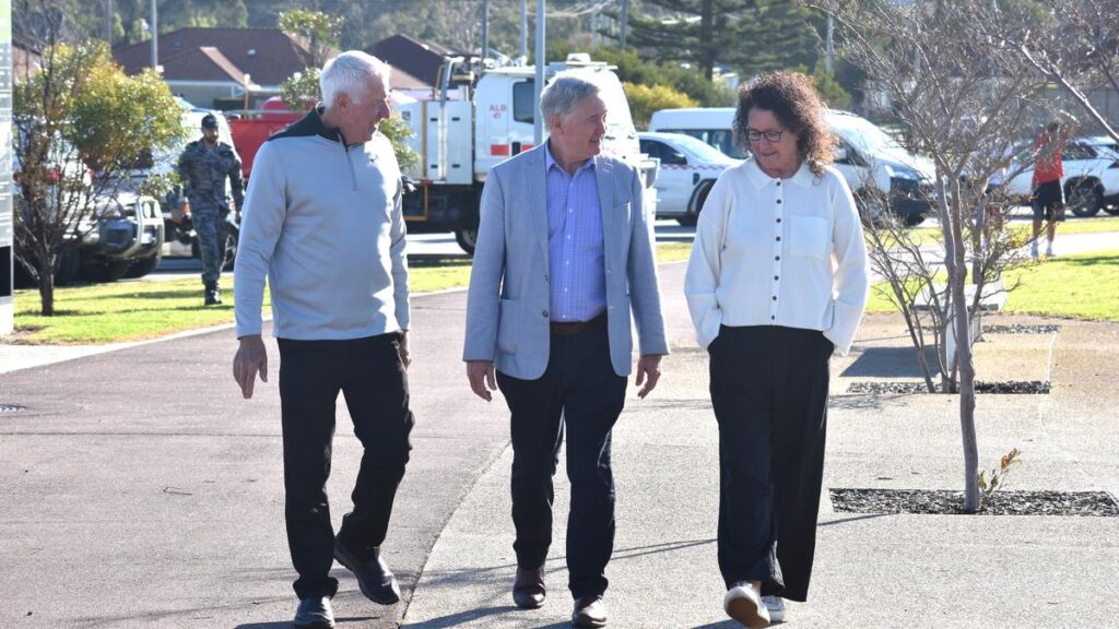 Albany legends take their first steps along the city’s proposed sporting walk of fame at Retravision Stadium
