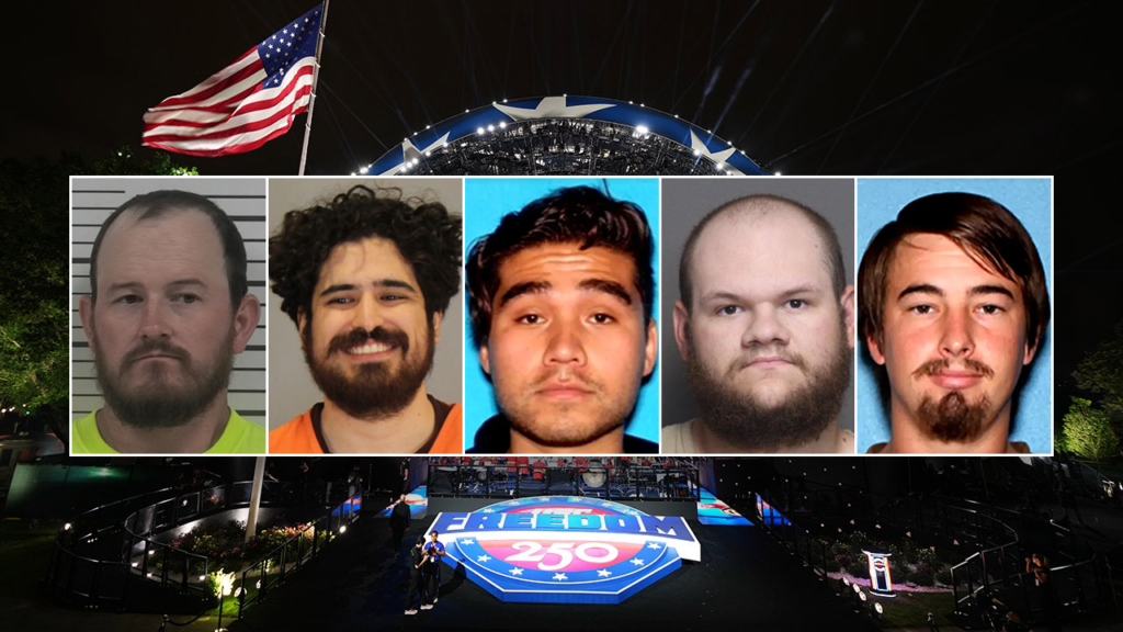 A smiling suspect among 5 mugshots released of men accused in White House plot