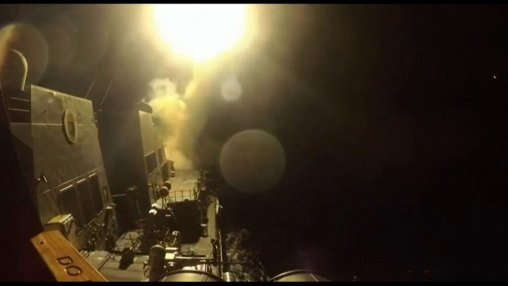 US releases video of warship firing missiles in strikes on Iran | Weapons