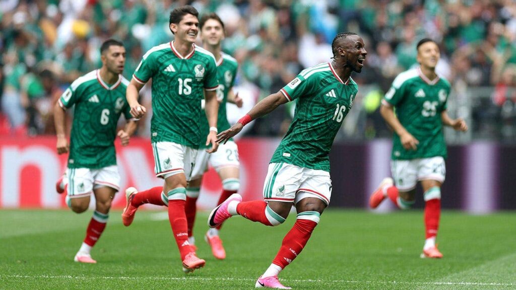 Mexico scores first World Cup goal on home turf after emotional national anthem