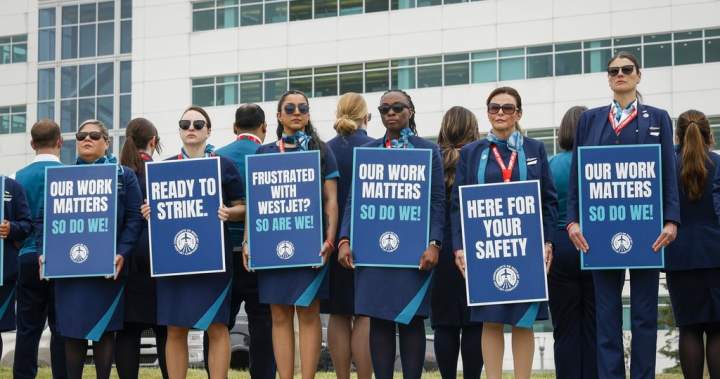 WestJet, union talks ‘progressing’ as strike deadline nears, minister says – National