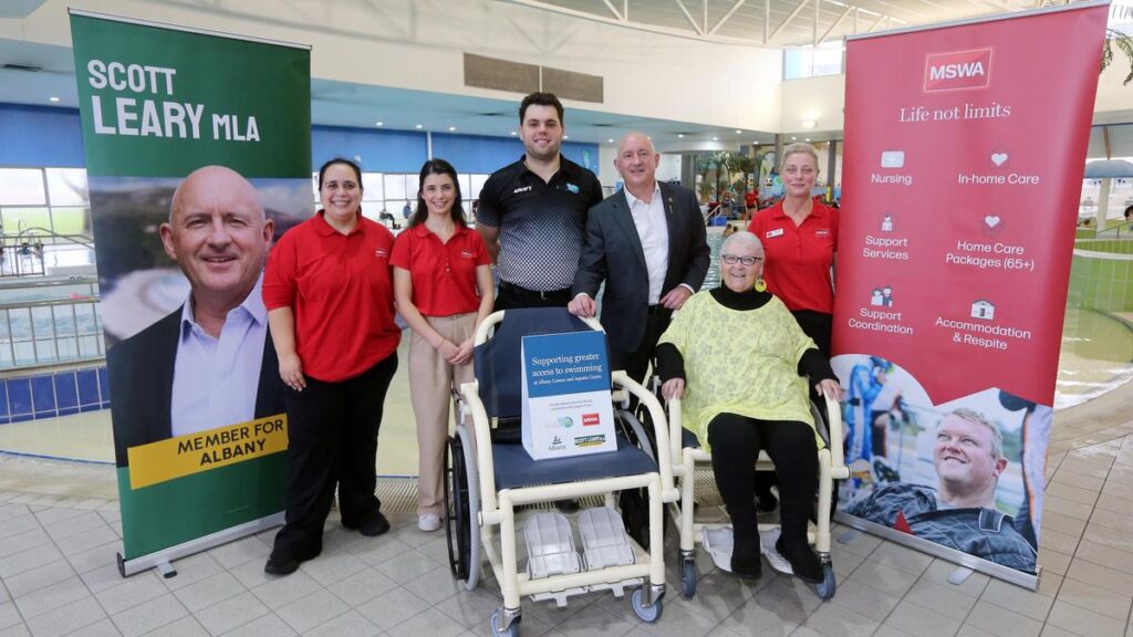 Two new aquatic wheelchairs set to improve access into ALAC’s pool for people living with mobility issues