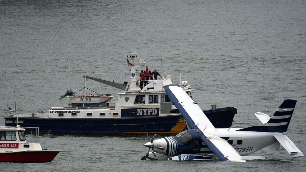 Video shows seaplane after hard landing in New York City’s East River