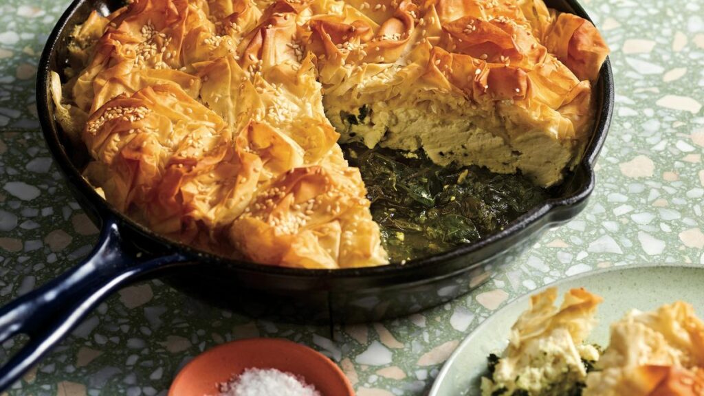 STM recipe: Melanie Lionello’s filo crinkle pie with greens, ricotta and lemon