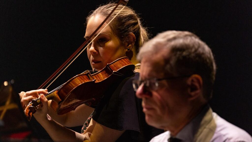 Josefowicz and Novacek at Subiaco’s Regal Theatre for Musica Viva with Debussy, Szymanowski, Bray, Stravinsky