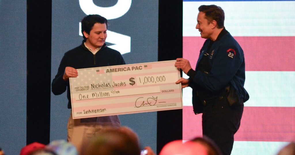 Elon Musk may have broken election law by offering $1 million checks to voters, Wisconsin board finds