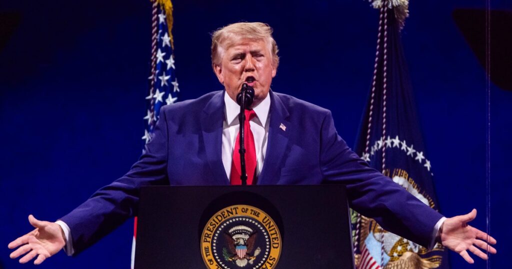 Trump touts America’s “golden age”, attacks communism in delayed July 4th speech