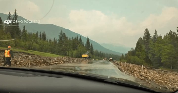 Cleanup work underway in Kananaskis following heavy rainfall, flooding – Calgary