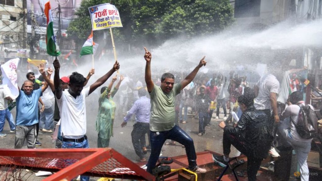 India police clash with protesters over jobs and exam transparency