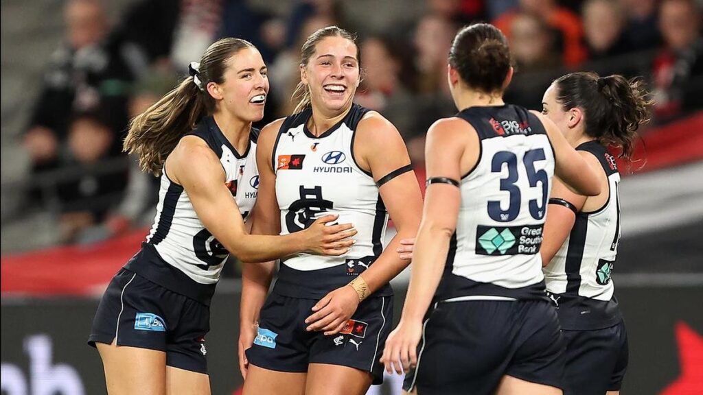 Blues hold sway against Saints for opening AFLW win