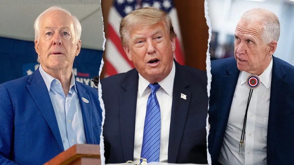 Trump vows to keep Todd Blanche as acting AG if Cornyn, Tillis block him