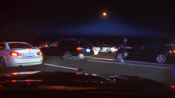 Florida Highway Patrol dashcam captures I-75 street takeover chase