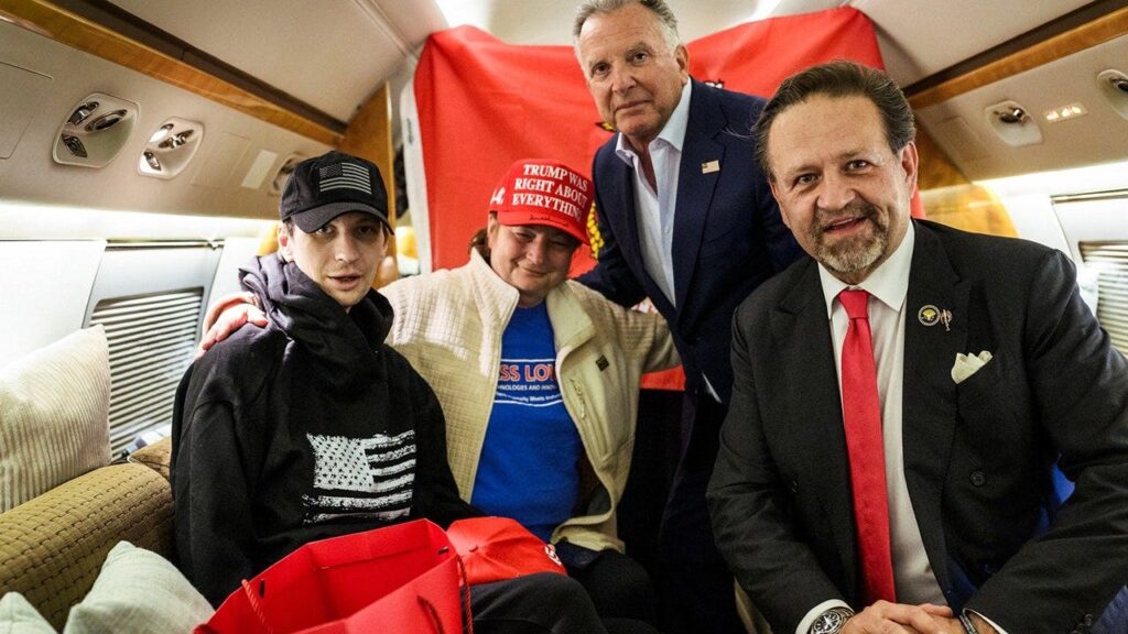 Video shows Robert Gilman returning to US soil after release from Russia