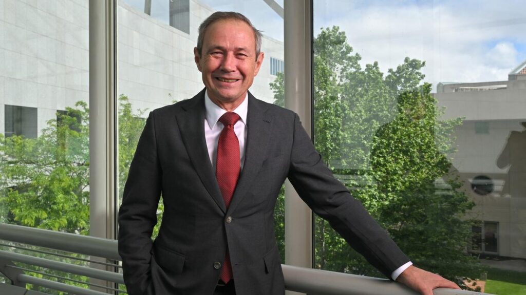 WA Premier Roger Cook spruiks WA’s AUKUS jobs at HMAS Stirling as submarine rotations due to start in 2027