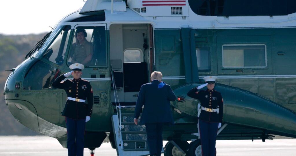FAA reviewing incident involving Trump flight on Marine One, air traffic controllers at National Airport