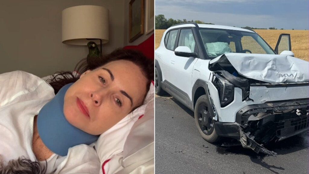 Minnie Driver survives bad car crash in France, recovers in London