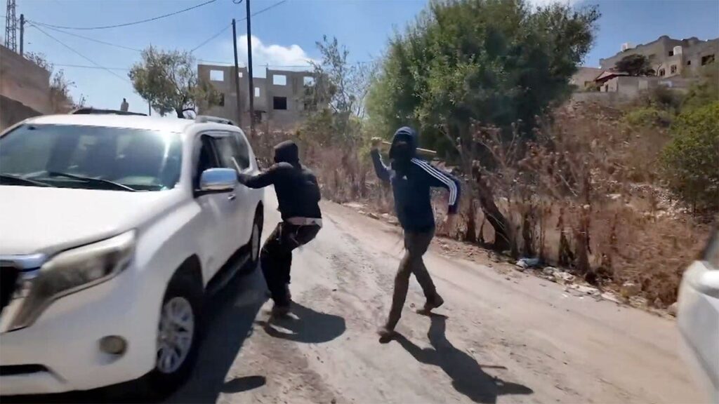 NBC News crew attacked by masked Israeli settlers in the West Bank