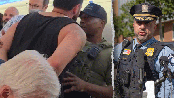 United Airlines unruly passenger restrained by retired police chief