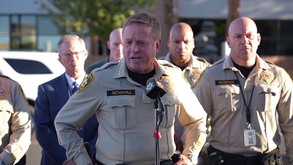 Las Vegas police officer killed after gunman opens fire on officers