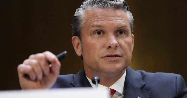 Pentagon defends Pete Hegseth’s X post targeting Canadian cadets – National