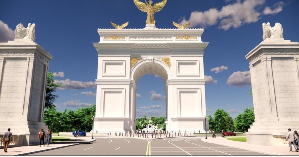 Work on Trump-backed Triumphal Arch will start in coming weeks, Burgum says