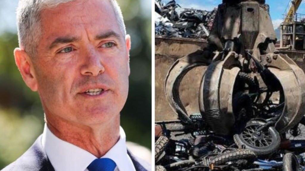 NSW Government crushes 23 ‘tampered’ e-bikes for scrap metal under new seizure powers