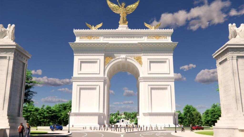 Great Triumphal Arch excavation begins near Arlington amid lawsuit: Burgum