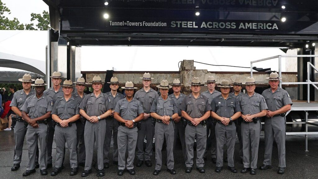 World Trade Center steel beam arrives at West Point for 9/11 tour