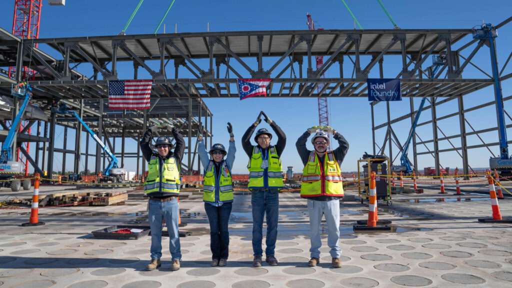 Intel hits construction milestone at delayed Ohio chip fab