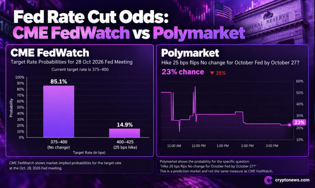 Polymarket Bitcoin and Rate Hike Odds Shift as CME Says No Change