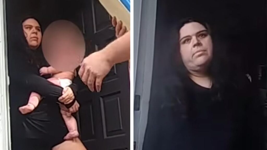 Justine May: Mother charged with murdering her young children seen on police bodycam during welfare check