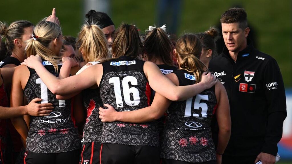 Saints end AFLW drought as coach bows out on high note