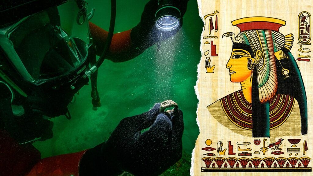 Ancient ring discovered in Cleopatra’s palace shows Alexandria lighthouse
