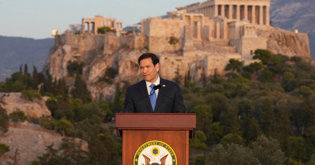 Rubio calls for “unapologetic pursuit of national power,” invoking ancient Greece in Acropolis speech