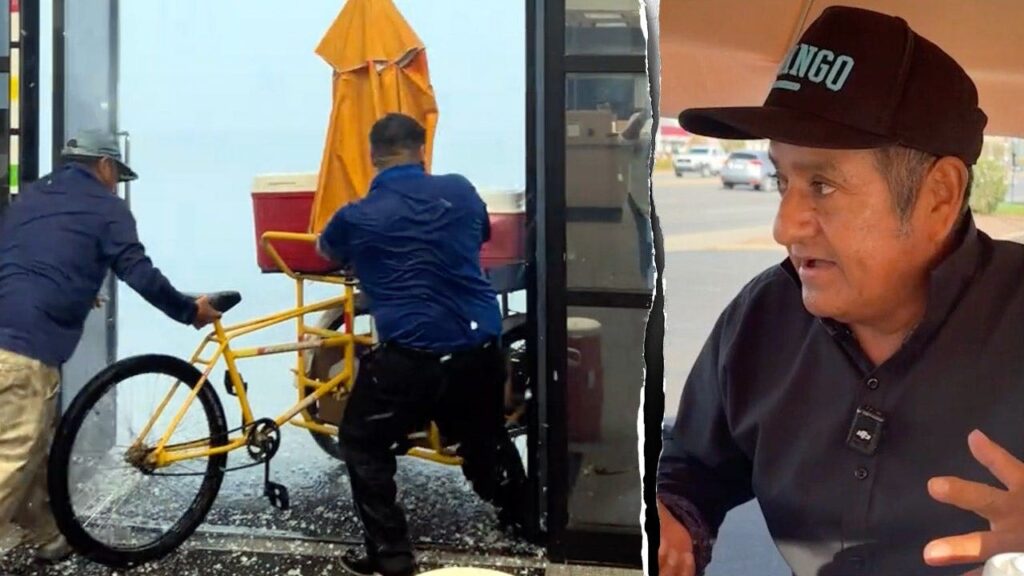 PNC Bank employees rescue a food cart vendor in Phoenix hailstorm